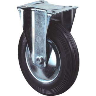 Product afbeelding voor Kelfort Bokwiel Met Rollager 100mm 70kg Met Bevestigingsplaat Verzinkt Zwart