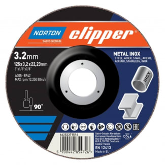 Product afbeelding voor Clipper Doorslijpschijf A30S Vlak 230x3.2x22.2mm Staal/Inox
