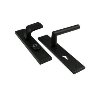 Product afbeelding voor Oxloc Veiligheidsdeurgarnituur Duwer-Kruk Recht Veiligheidslangschild PC72 DIN Links/DIN Rechts Aluminium Zwart Met Kerntrekbeveiliging