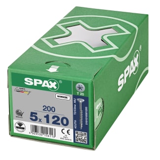 Product afbeelding voor Spax Spaanplaatschroef 5x120/69mm Platkop TX-20 Verzinkt 200st