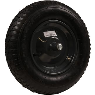 Product afbeelding voor Kelfort Kruiwagenwiel Met Kogellager 400mm Loopvlak Rubber Zwart Velg Grijs