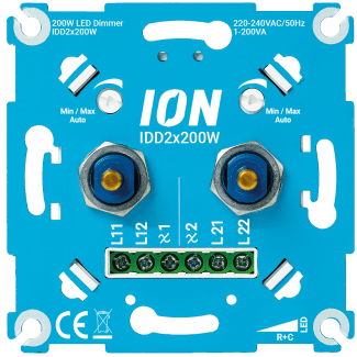 Product afbeelding voor ION Industries Duo Dimmer LED 2x 200W Druk/Wissel