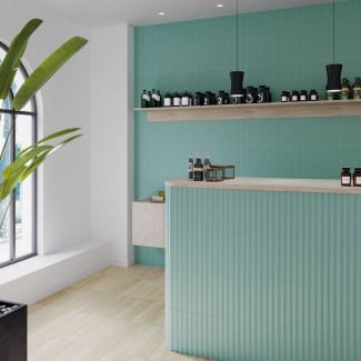 Product afbeelding voor Wandtegel Stripes Liso XL Teal 7,5x30cm 8mm Mat