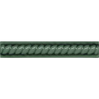 Product afbeelding voor Strip Modernista Trenza Verde Oscuro 2,5x15cm Glanzend