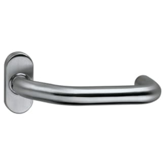 Product afbeelding voor Intersteel Deurkruk Gatdeel Op Rozet Ovaal 1 Paar 65x30x10mm Blind RVS