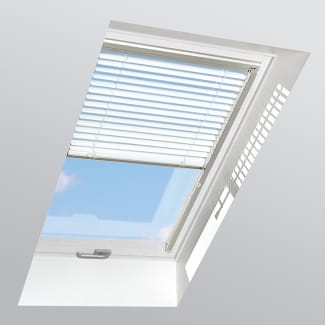 Product afbeelding voor Fakro Jaloezie AJP 94x75cm Handmatig Kleur Wit (140) Aluminum Zijgeleiding