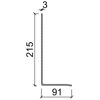 Product afbeelding voor Leviat Latei 91mm PG215/3 3000mm Thermisch Verzinkt Max. Belasting 12kN/Lengte
