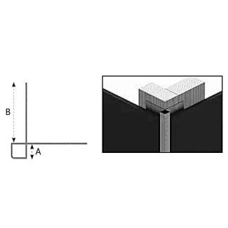 Product afbeelding voor Buitenhoekprofiel Type D 10mm Blank Geanodiseerd 3055mm