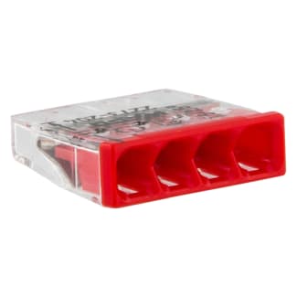 Product afbeelding voor Wago Lasklem 4-polig Transparant/Rood 100st