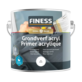 Product afbeelding voor Finess Grondverf Binnen Acryl 2,5L Wit