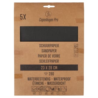 Product afbeelding voor Copenhagen Pro Schuurpapier 280x230mm K280 Waterproof 5st
