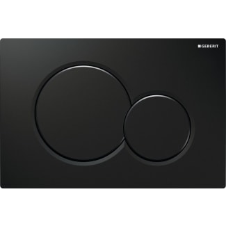 Product afbeelding voor Geberit Sigma 01 Bedieningsplaat 2 Toets Glanzend Zwart RAL9005