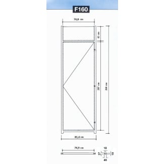 Product afbeelding voor Meterkastfront P411 Rechts 2600x814mm Wit Inclusief Sleutel/Bevestigingsmiddelen FSC Mix 70%
