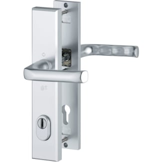 Product afbeelding voor HOPPE Veiligheidsdeurkrukgarnituur London Kruk-Kruk Recht Langschild PC92 SKG3 Aluminium F1 Met Kerntrekbeveiliging