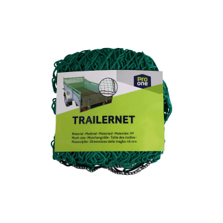 Product afbeelding voor ProOne Aanhangwagennet 2x3m Grofmazig Met Elastiek Groen