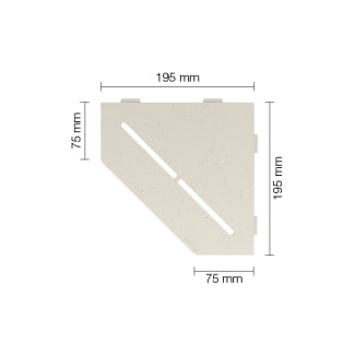 Product afbeelding voor Schlüter SHELF-E-S2 Planchet 195x195mm Design Pure Alu Structuur Gecoat Ivoor SES2D7TSI