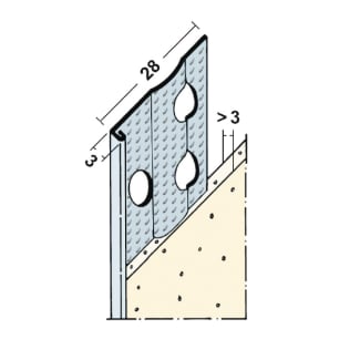 Product afbeelding voor Slimgrip Stucstopprofiel SG1236 270cm 3mm Verzinkt Wit