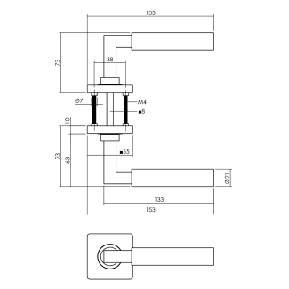 Product afbeelding voor Intersteel Deurkruk Bau-Stil Op Rozet 10mm Zamak Antracietgrijs