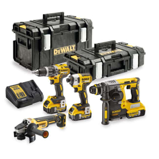 Product afbeelding voor DeWALT Accu Comboset DCK422P3 18V XR DCD796/DCF887/DCG405/DCH273 3x5,0Ah