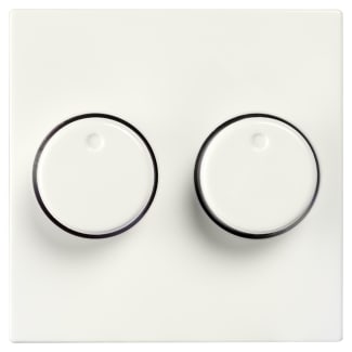 Product afbeelding voor ION Industries V1/J1 Centraalplaat Met Draaiknop Inbouw Duo Alpinewit