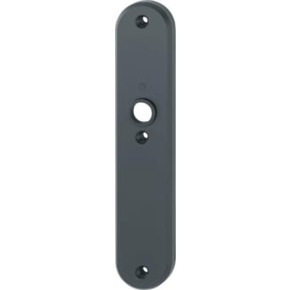 Product afbeelding voor HOPPE Veiligheidslangschild 3214 Ovaal Blind Met Krukgat 250x50mm Aluminium Zwart SKG3