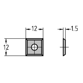 Product afbeelding voor Trasco Keermes Hardmetaal 12x12x1,5mm 4-Zijdig
