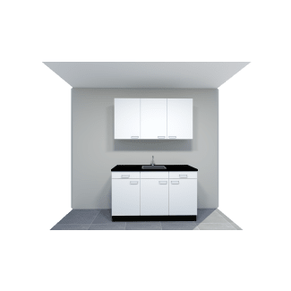 Product afbeelding voor Bruynzeel Atlas Keuken Wit Samengesteld 150cm Breed Standaard Laden Inclusief Werkblad