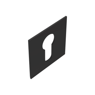 Product afbeelding voor Skantrae Cilinderrozet Squared Flat Zwart