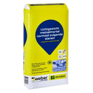 Product afbeelding voor Weber Beamix Metselmortel 320 Lichtgewicht 20kg