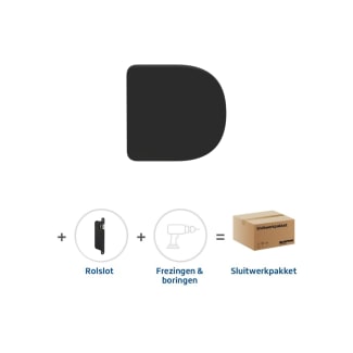 Product afbeelding voor Skantrae Hang&Sluitwerkpakket 2195 Arc Deurknop + Rolslot Zwart