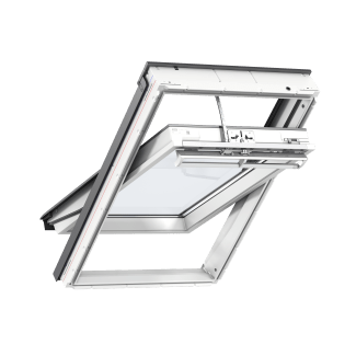 Product afbeelding voor VELUX Dakraam GGU FK04 006221 Integra 66x98cm Wit Polycarbonaat Vochtw 100% PEFC Grenen