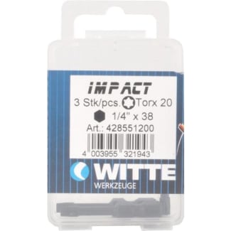 Product afbeelding voor Witte Bit Impact T20 3-Delig