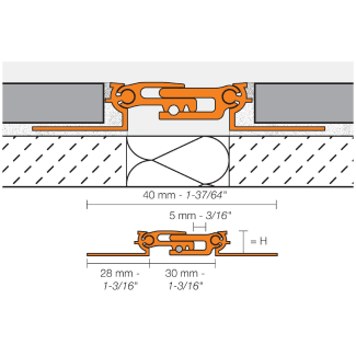 Product afbeelding voor Schlüter DILEX-ABT Bouwscheidingsvoegprofiel 10mm 25cm Aluminium ABT100