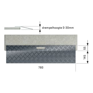 Product afbeelding voor SecuCare Drempelhulp Type 1 Aluminium 780x200mm
