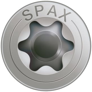 Product afbeelding voor Spax Spaanplaatschroef 6x120/68mm Platkop TX-30 RVS A2 100st