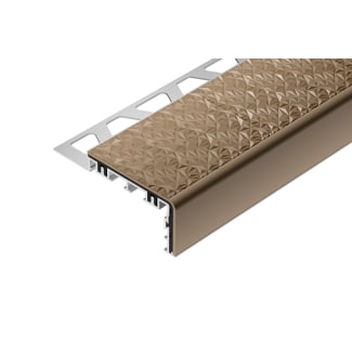 Product afbeelding voor Schlüter TREP-V60 Draagprofiel R10 11mm 100cm Alu Bruut Mat Geanodiseerd Lichtbeige TVL60HB110/100