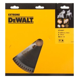 Product afbeelding voor DeWALT Cirkelzaagblad Extreme DT4287QZ S40 250x30x3mm 80tands Trapeziumvlaktand