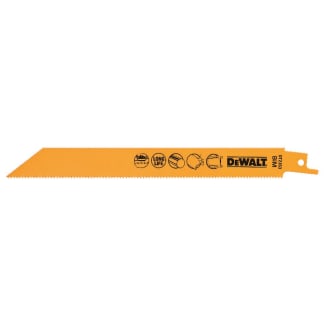 Product afbeelding voor DeWALT Reciprozaagblad DT2353QZ 203mm Voor Metaal 3-8mm 5st