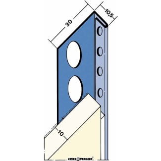 Product afbeelding voor Stucstopprofiel 2180 250cm 10mm RVS