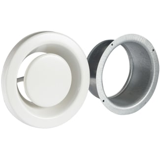 Product afbeelding voor Afvoerventiel 125mm Staal Wit