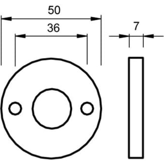Product afbeelding voor AMI Krukrozet Rond 7,5mm Aluminium F1