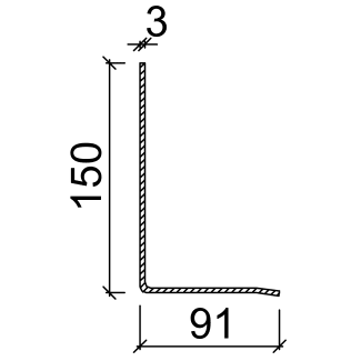 Product afbeelding voor Leviat Latei 91mm PG150/3 2550mm Thermisch Verzinkt Max. Belasting 7,2kN/Lengte