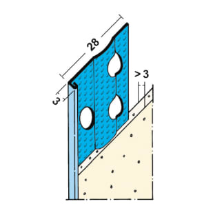 Product afbeelding voor Slimgrip Stucstopprofiel SG1236 260cm 3mm Alu Zink