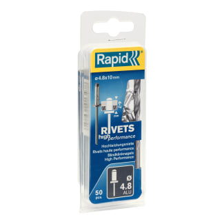 Product afbeelding voor Rapid Blindklinknagel High Performance 4.8x10mm Aluminium Met Boor 50st