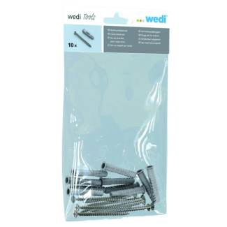 Product afbeelding voor Wedi Tools Hollenwandplug Set 10x Plug 10x Schroeven