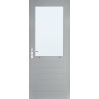 Product afbeelding voor Weekamp Stapeldorpeldeur Meranti WK048 88x211.5cm Borstwering 87.4cm Grijs Gegrond FSC Mix 70%