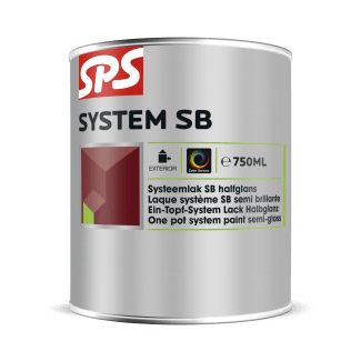Product afbeelding voor SBS System SB Systeemlak Halfglans Buiten 750ml RAL9005