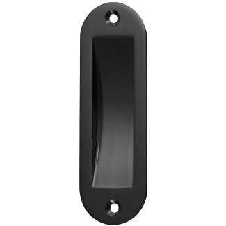 Product afbeelding voor Hermeta Schuifdeurkom 4560 Ovaal 120x40mm Aluminium Zwart