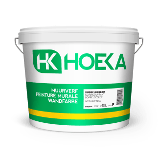 Product afbeelding voor Hoeka Muurverf Dubbeldekker Binnen 10L Basis P Wit