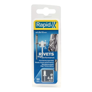 Product afbeelding voor Rapid Blindklinknagel High Performance 4.8x10mm Aluminium Met Boor 50st